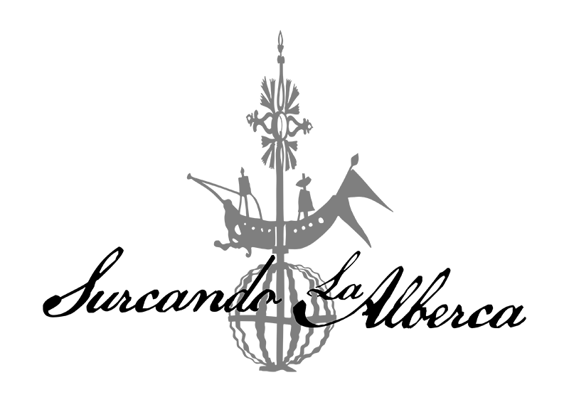 Logotipo Surcando La Alberca negro sobre gris